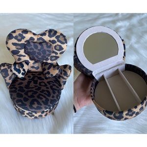 NEVER USED, Mini leopard print jewelry box